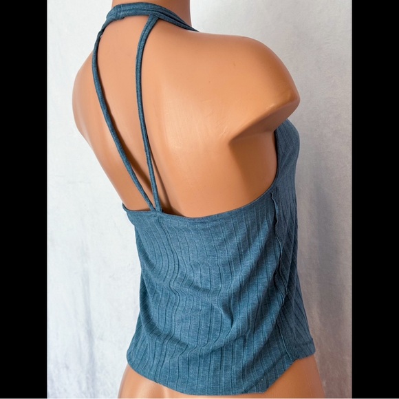 Free People - Blue, Sleeveless, Halter, Tank Top - Picture 4 of 5